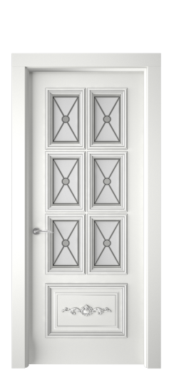 Багет 10.1 ДО | Белая эмаль патина серебро