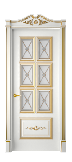 Багет 10.1 ДО | Белая эмаль патина золото