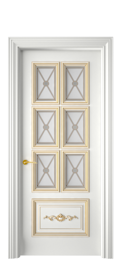 Багет 10.1 ДО | Белая эмаль патина золото