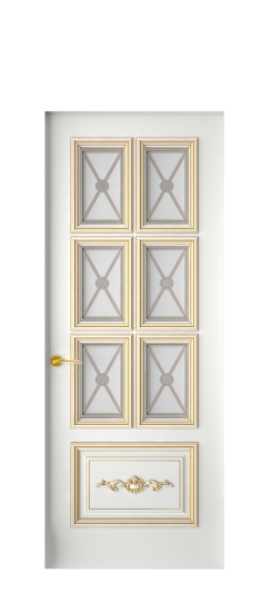 Багет 10.1 ДО | Белая эмаль патина золото