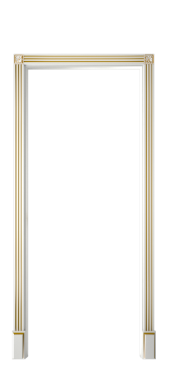 Багет 10.1 ДО | Белая эмаль патина золото