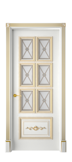 Багет 10.1 ДО | Белая эмаль патина золото