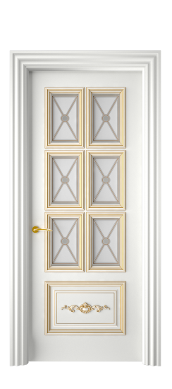 Багет 10.1 ДО | Белая эмаль патина золото