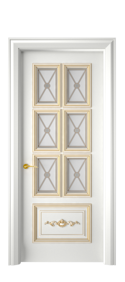 Багет 10.1 ДО | Белая эмаль патина золото