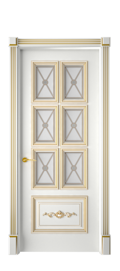 Багет 10.1 ДО | Белая эмаль патина золото