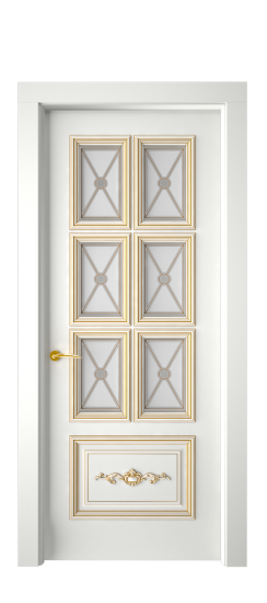 Багет 10.1 ДО | Белая эмаль патина золото