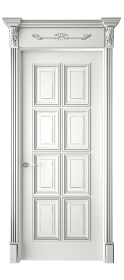 Багет 10 ДГ | Белая эмаль патина серебро