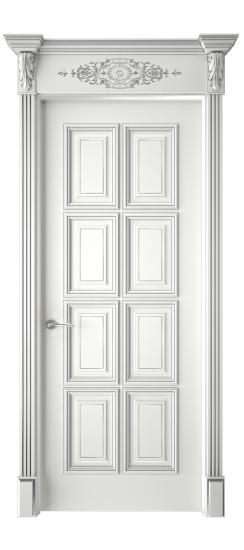 Багет 10 ДГ | Белая эмаль патина серебро