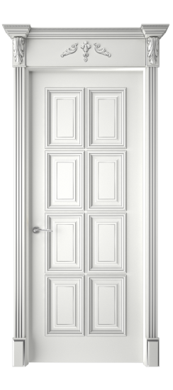 Багет 10 ДГ | Белая эмаль патина серебро