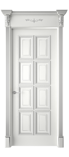 Багет 10 ДГ | Белая эмаль патина серебро