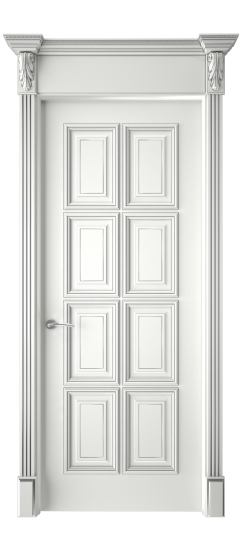 Багет 10 ДГ | Белая эмаль патина серебро