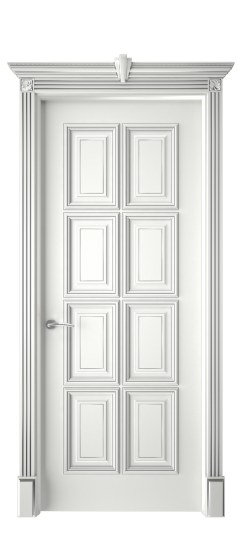 Багет 10 ДГ | Белая эмаль патина серебро