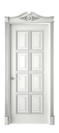 Багет 10 ДГ | Белая эмаль патина серебро