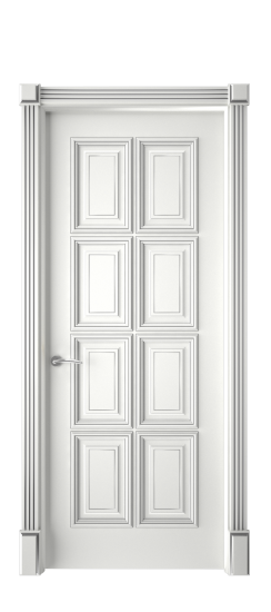 Багет 10 ДГ | Белая эмаль патина серебро