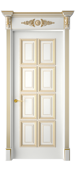 Багет 10 ДГ | Белая эмаль патина золото