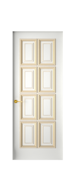 Багет 10 ДГ | Белая эмаль патина золото