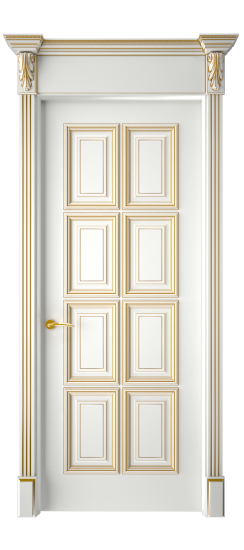 Багет 10 ДГ | Белая эмаль патина золото