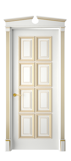 Багет 10 ДГ | Белая эмаль патина золото