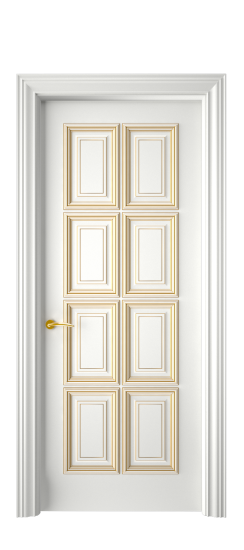 Багет 10 ДГ | Белая эмаль патина золото