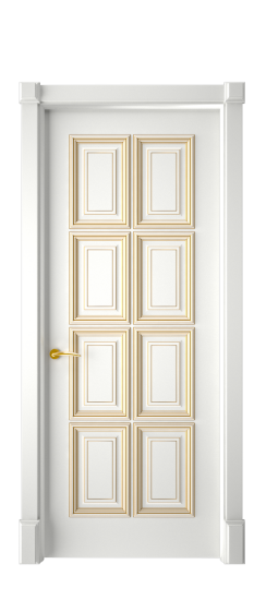 Багет 10 ДГ | Белая эмаль патина золото