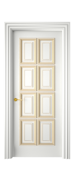 Багет 10 ДГ | Белая эмаль патина золото