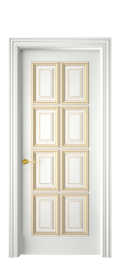 Багет 10 ДГ | Белая эмаль патина золото