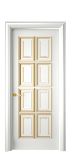 Багет 10 ДГ | Белая эмаль патина золото