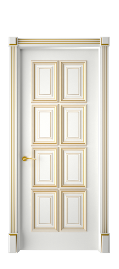 Багет 10 ДГ | Белая эмаль патина золото