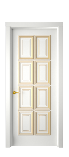 Багет 10 ДГ | Белая эмаль патина золото