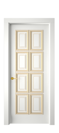 Багет 10 ДГ | Белая эмаль патина золото