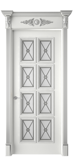 Багет 10 ДО | Белая эмаль патина серебро