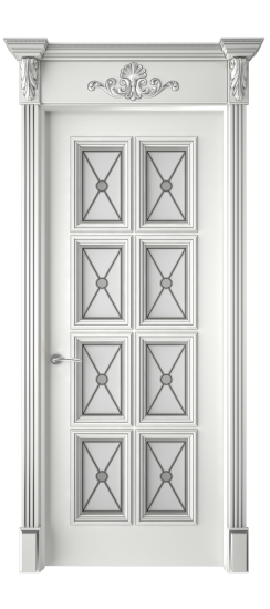 Багет 10 ДО | Белая эмаль патина серебро