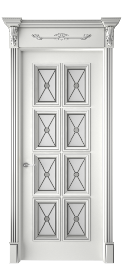 Багет 10 ДО | Белая эмаль патина серебро