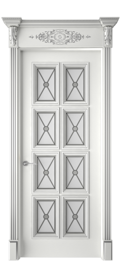 Багет 10 ДО | Белая эмаль патина серебро