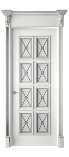 Багет 10 ДО | Белая эмаль патина серебро