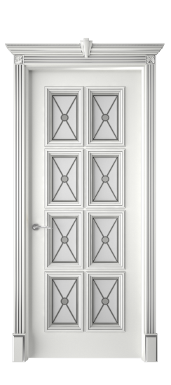 Багет 10 ДО | Белая эмаль патина серебро