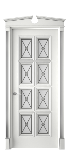 Багет 10 ДО | Белая эмаль патина серебро