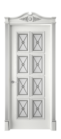 Багет 10 ДО | Белая эмаль патина серебро