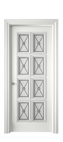 Багет 10 ДО | Белая эмаль патина серебро