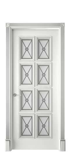 Багет 10 ДО | Белая эмаль патина серебро