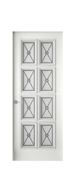 Багет 10 ДО | Белая эмаль патина серебро