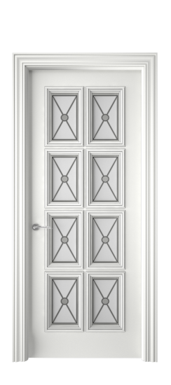 Багет 10 ДО | Белая эмаль патина серебро