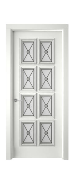 Багет 10 ДО | Белая эмаль патина серебро