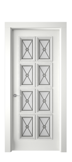 Багет 10 ДО | Белая эмаль патина серебро