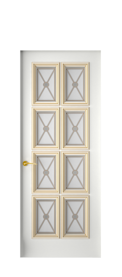 Багет 10 ДО | Белая эмаль патина золото