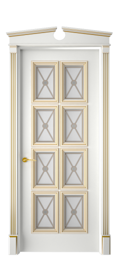 Багет 10 ДО | Белая эмаль патина золото