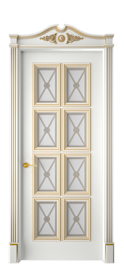 Багет 10 ДО | Белая эмаль патина золото