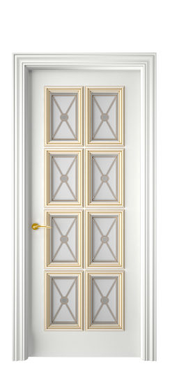 Багет 10 ДО | Белая эмаль патина золото