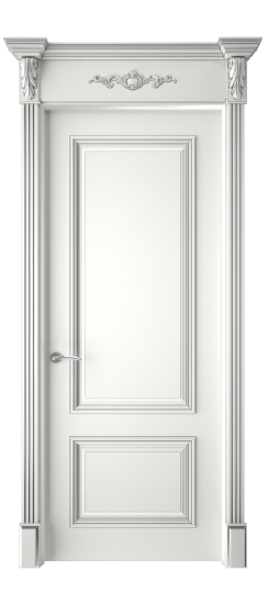 Багет 12 ДГ | Белая эмаль патина серебро