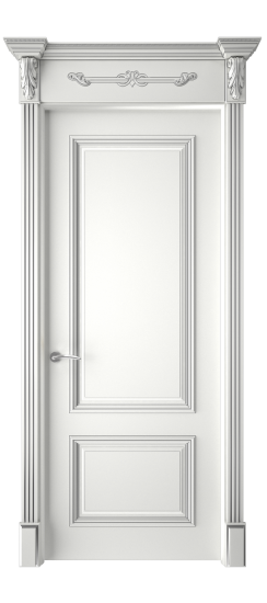 Багет 12 ДГ | Белая эмаль патина серебро